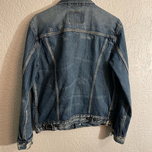 Mens Levi Strauss & Co Levis Red Tag Distressed Long Sleeve Jean Jacket 72334 - Picture 2 of 7